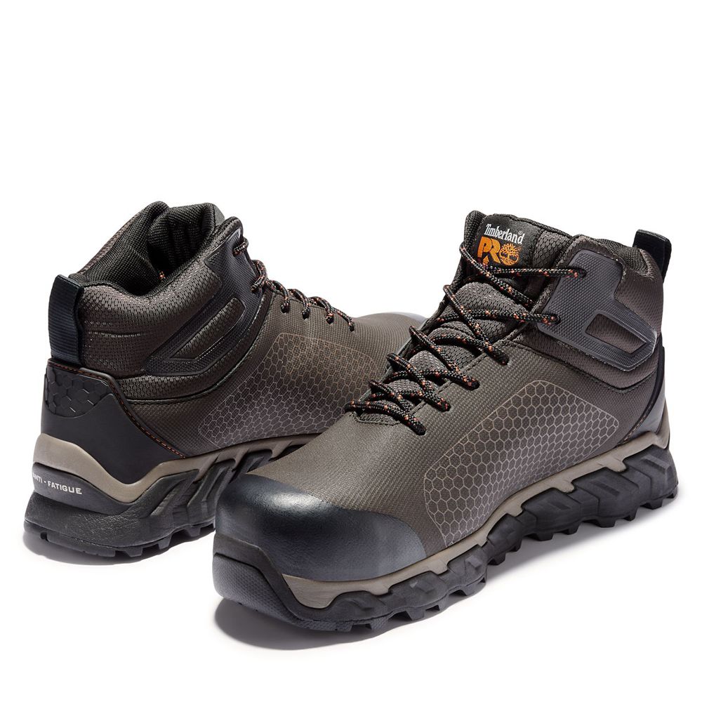 Timberland Mens Work Boots PRO® RidgeComp Toe - Dark Brown - India CW5014823